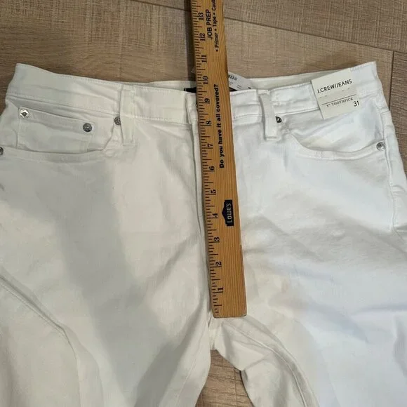 J CREW WOMENS JEANS SIZE 31 8" TOOTHPICK WHITE NEW - Picture 4 of 11